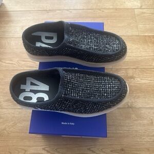 P448 Bubble Shaka Women’s Sz 41 Black / Grey Slip On Vibram Soles MADE IN ITALY